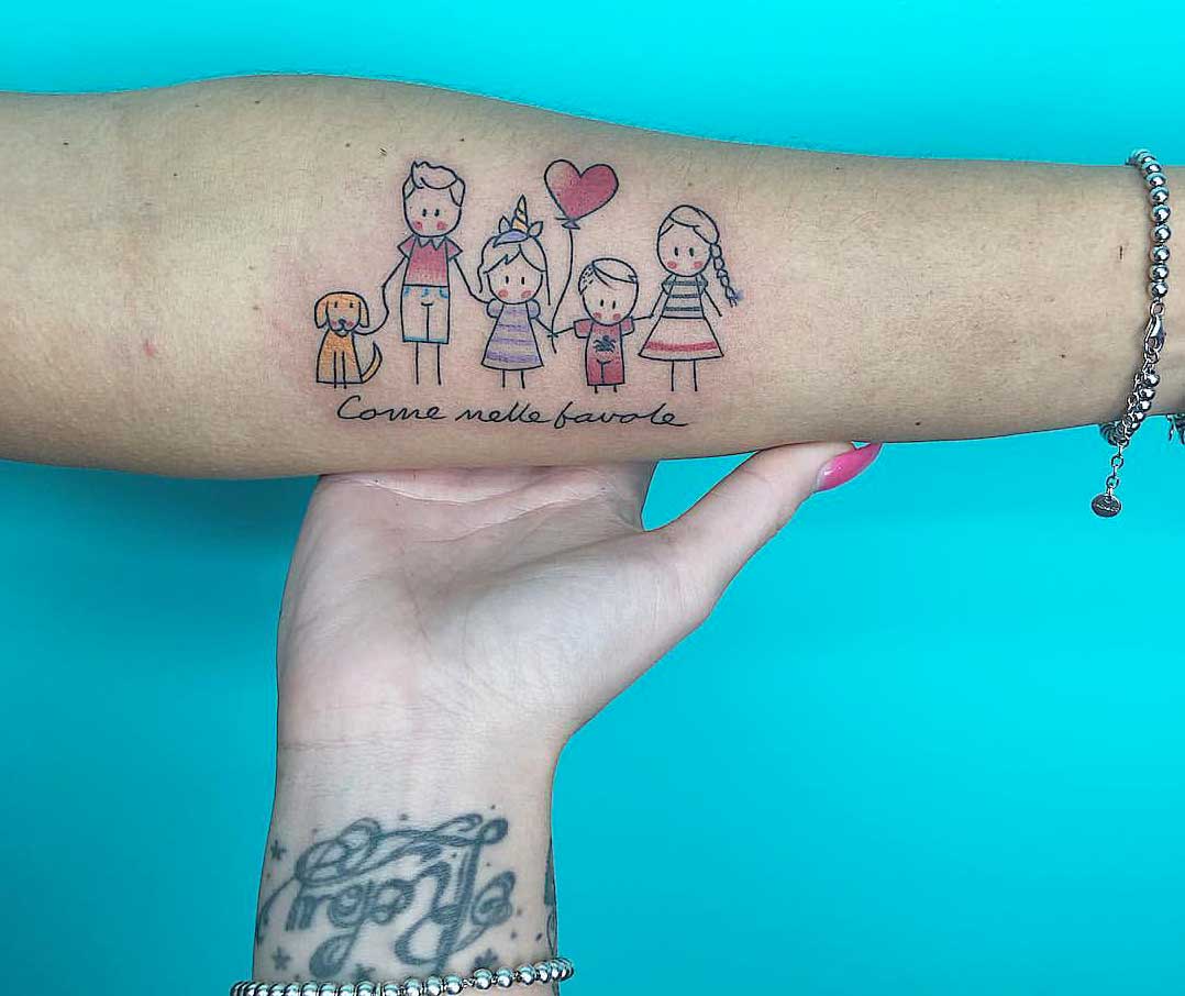 Ora vanno di moda i tattoo di famiglia