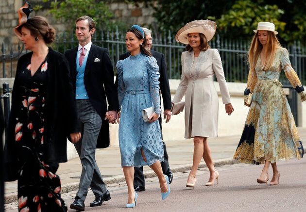 Ci piace la fidanzata di James Middleton con un abito H&M da 57 euro al royal wedding di Gabriella Windsor