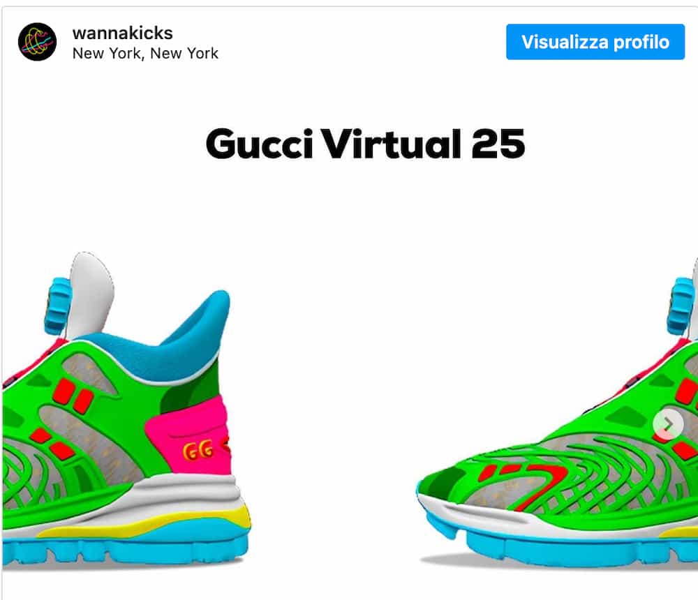 Gucci lancia sneaker virtuali: costo 12 dollari e puoi indossarle solo online